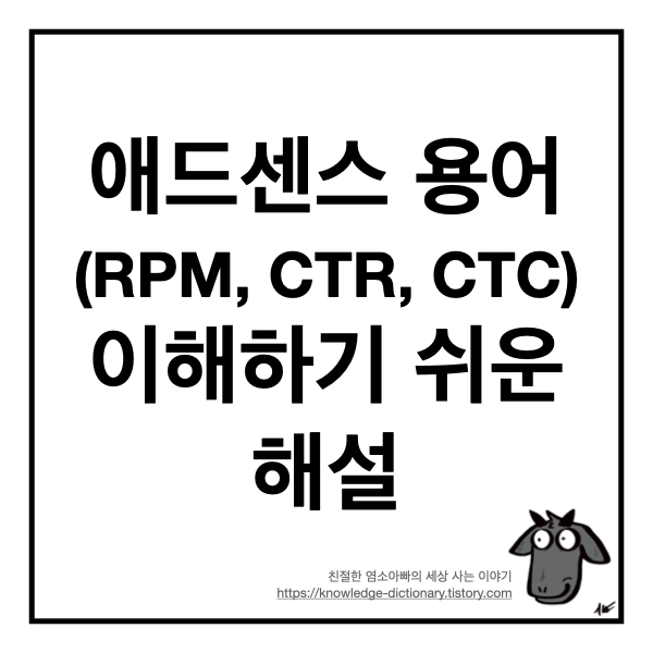  애드센스 용어(RPM, CTR, CPC) 이해하기 쉬운 해설