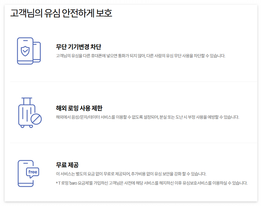 SKT 유심 보호 서비스