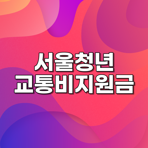  서울 청년 대중교통비 지원대상과 교통카드 종류 알아보기