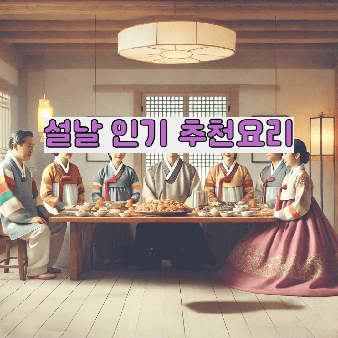 설날 인기요리 6가지 추천