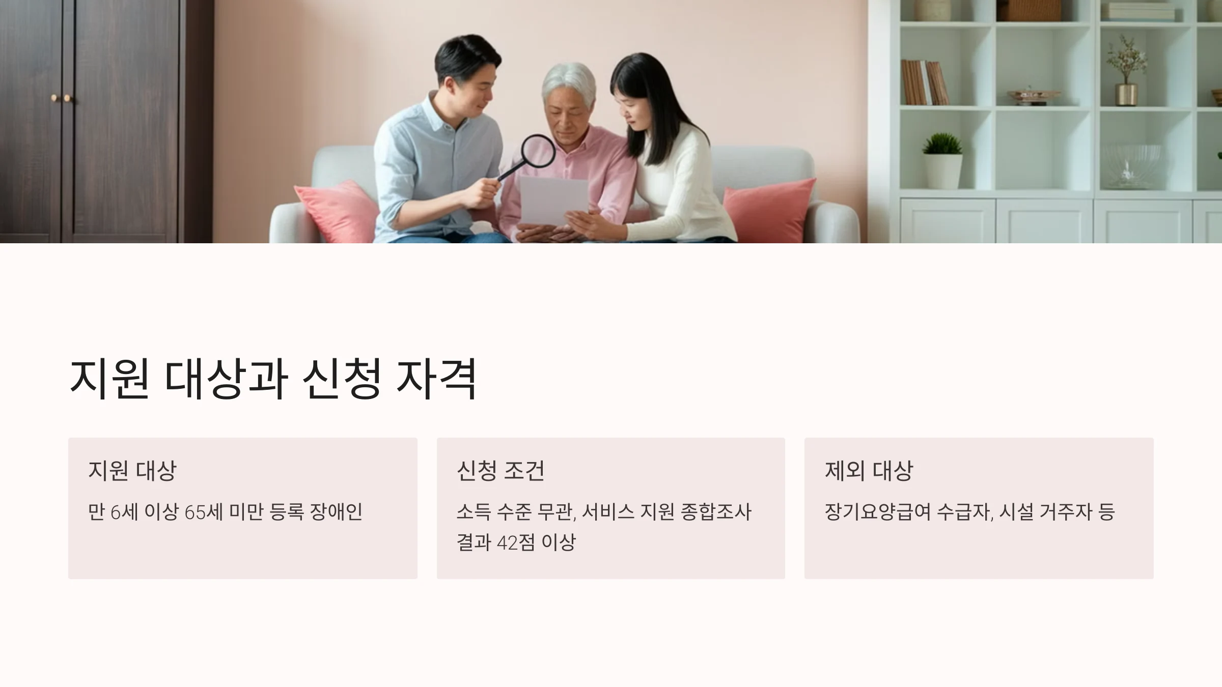 지원 대상과 신청 자격
