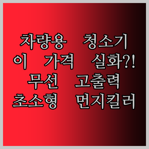 차량용 청소기, 이 가격 실화?! 무
