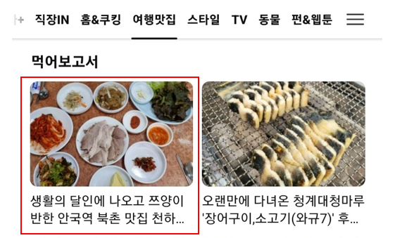 다음(daum) 모바일 여행맛집 카테고리 먹어보고서