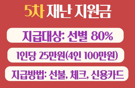  5차 재난 지원금 지급금액, 저소득층 추가 재난 지원금 상생 소비 지원금 내용