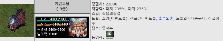 마법저항 사냥 어린도올
