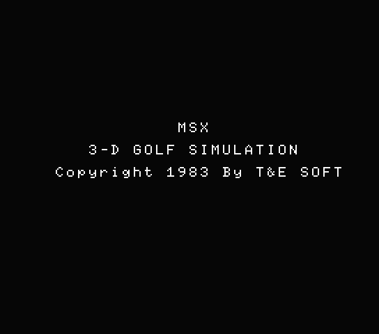  3D Golf Simulation Normal Edition - MSX (재믹스) 게임 롬파일 다운로드