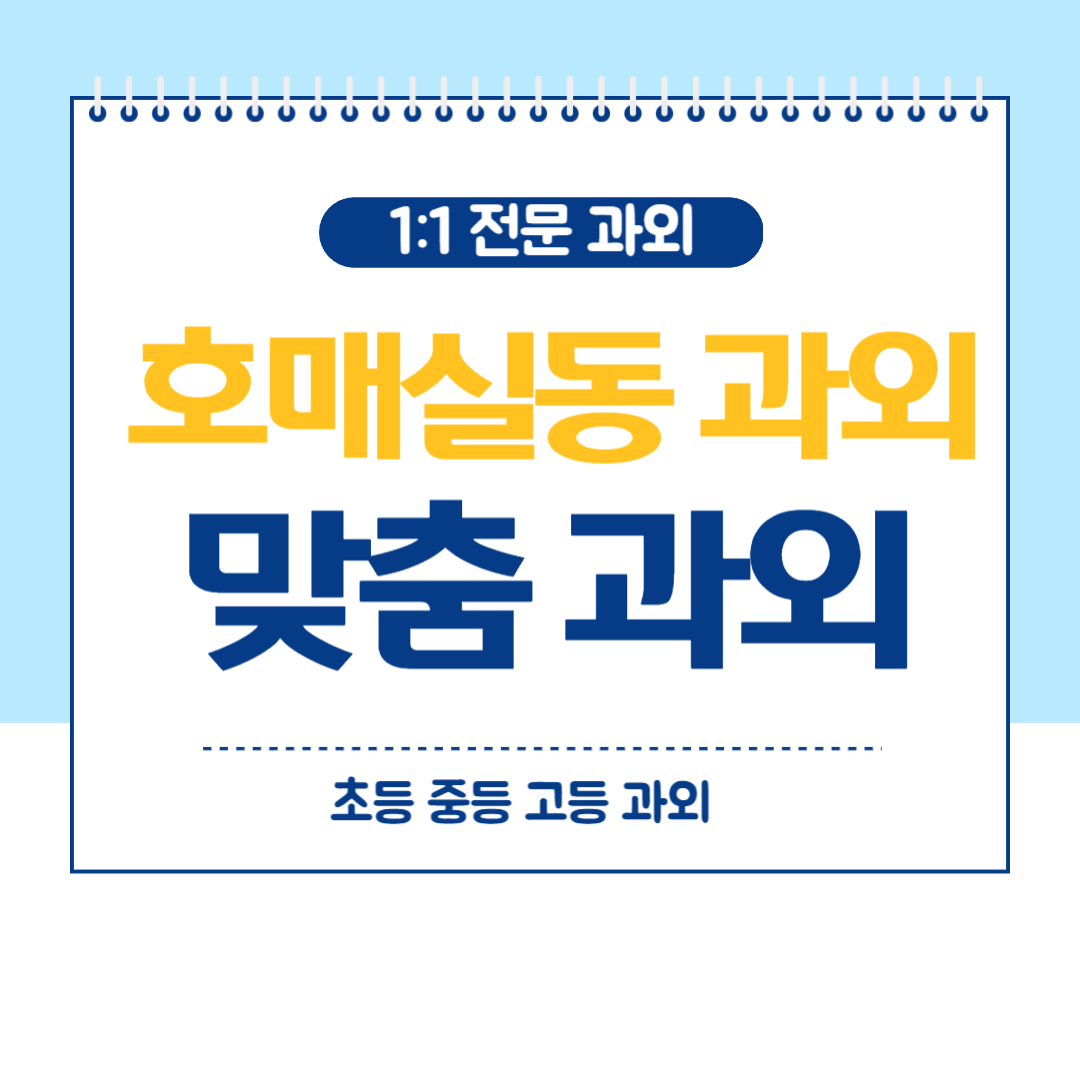  호매실동 중등 영수과외 공부 습관은 미리 잡아야 합니다