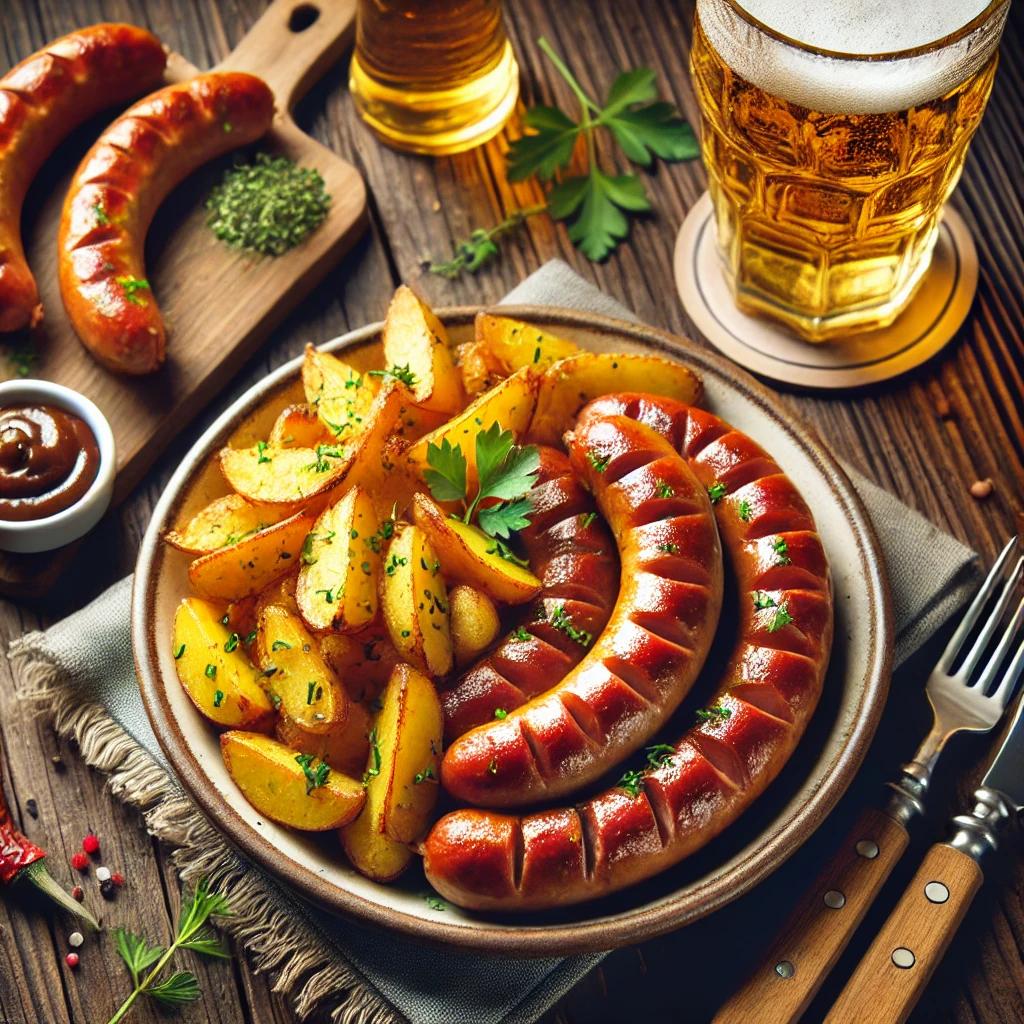 맥주안주로 좋은 감자 소시지 볶음