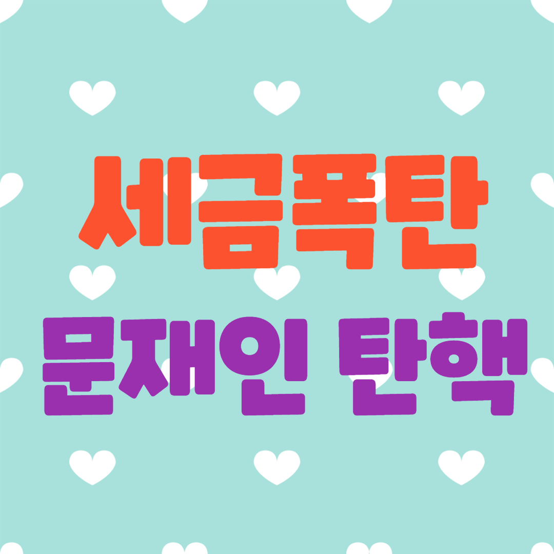  세금폭탄 문재인 탄핵