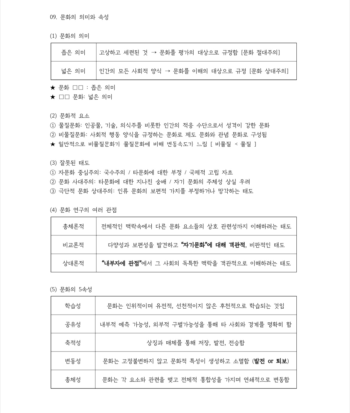  사회문화 정리-단기간에 끝내는 요점정리2(문화의 의미와 속성,문화 변동의 원인과 양상,계층화 관련이론과 관점,빈곤과 사회적소수자,복지제도 이해)