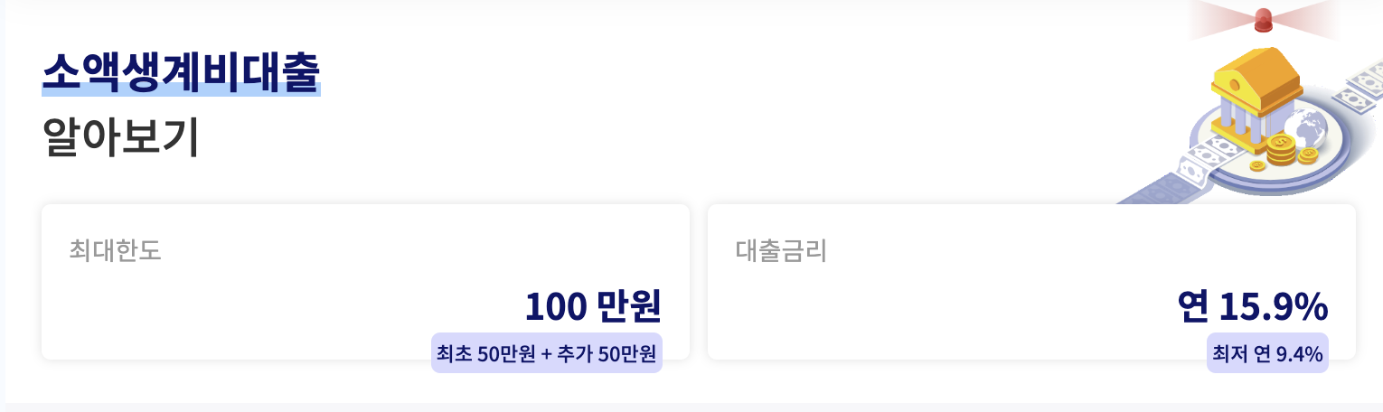 생활비 소액대출 신청 급증! 상담신청을 서둘러주세요! 2