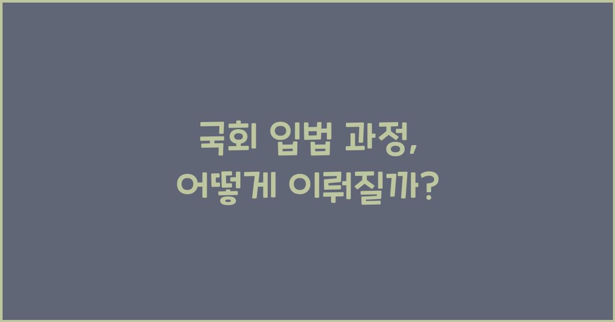 국회 입법 과정