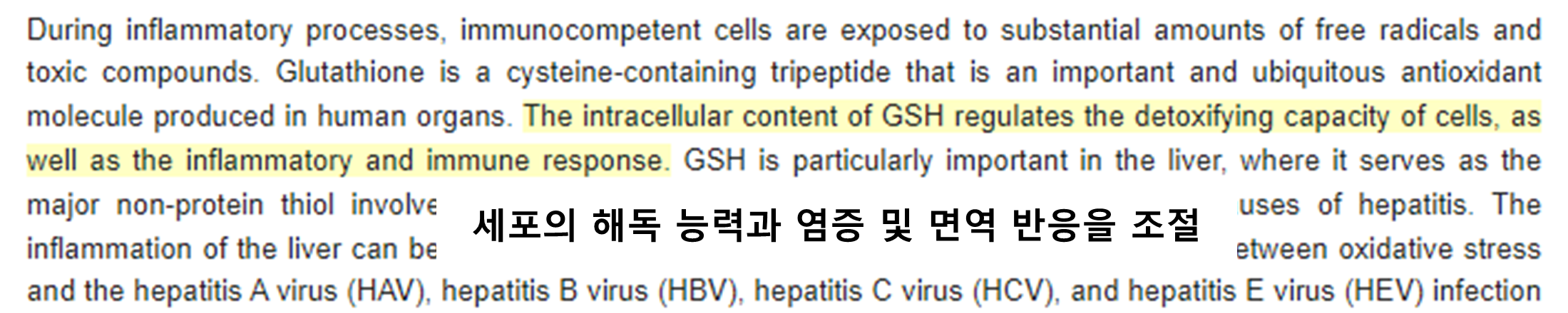글루타치온 효능 (해독 능력&#44; 염증 및 면역 반응 조절)