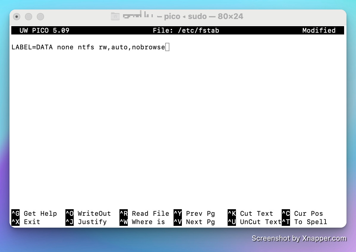맥북에서 NTFS 외장디스크 및 USB 쓰기 되도록 연결하는 방법 사진 3