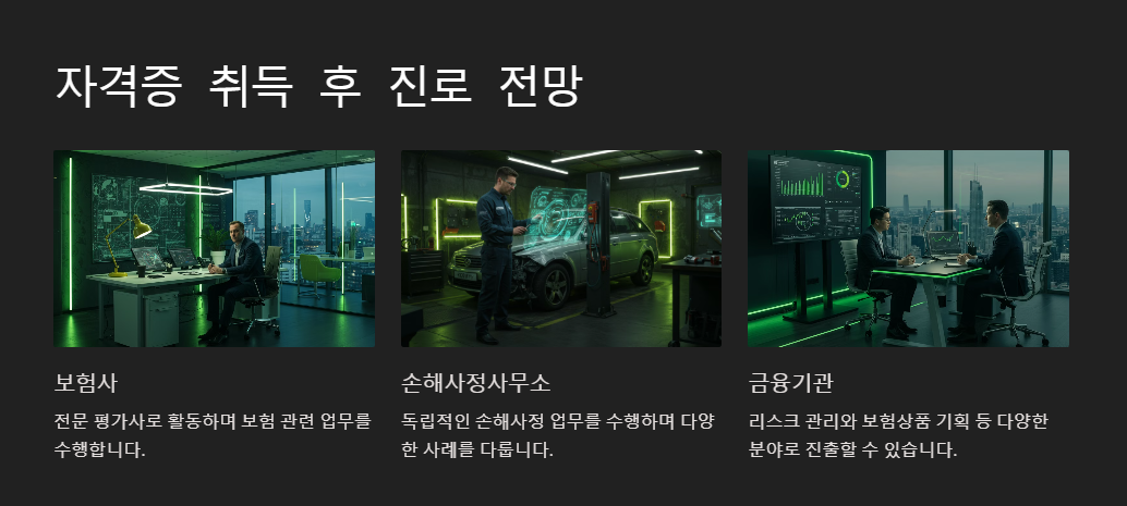 손해평가사 취득 후 진로 및 전망