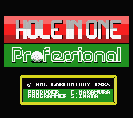  Hole in One Professional - MSX (재믹스) 게임 롬파일 다운로드