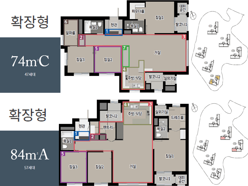 기흥푸르지오포레피스평면도3