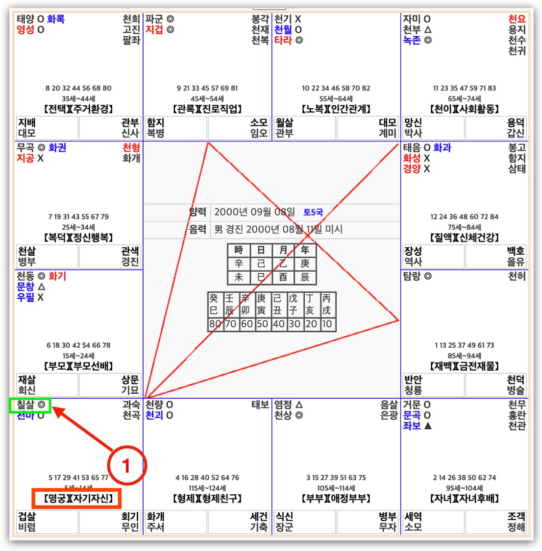 자미두수 명반확인 방법2