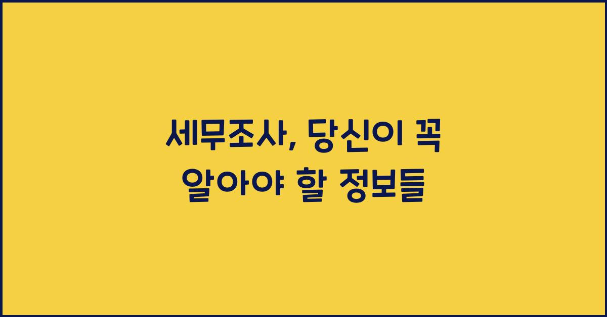 세무조사