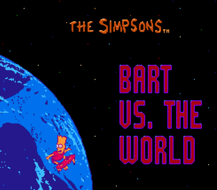  NES ROMS - The Simpsons Bart vs. the World (EUROPE / 유럽판 롬파일 다운로드)