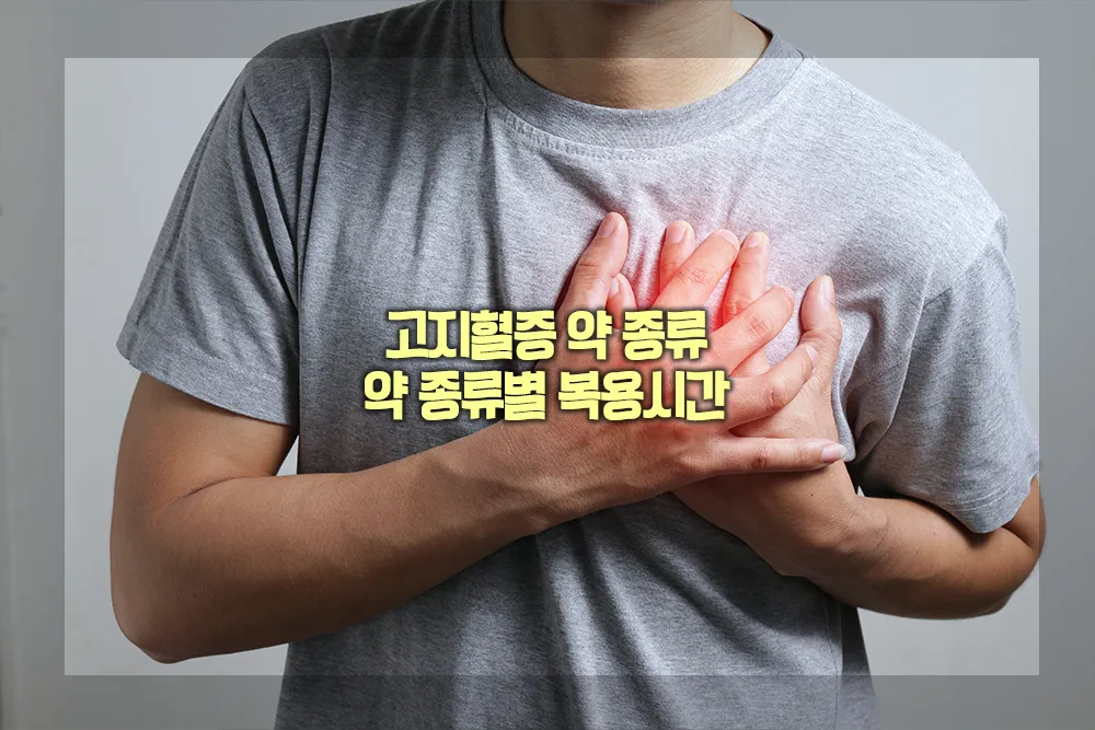 고지혈증 약 종류 복용시간