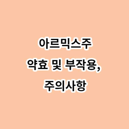 아르믹스주-약효-부작용-주의사항