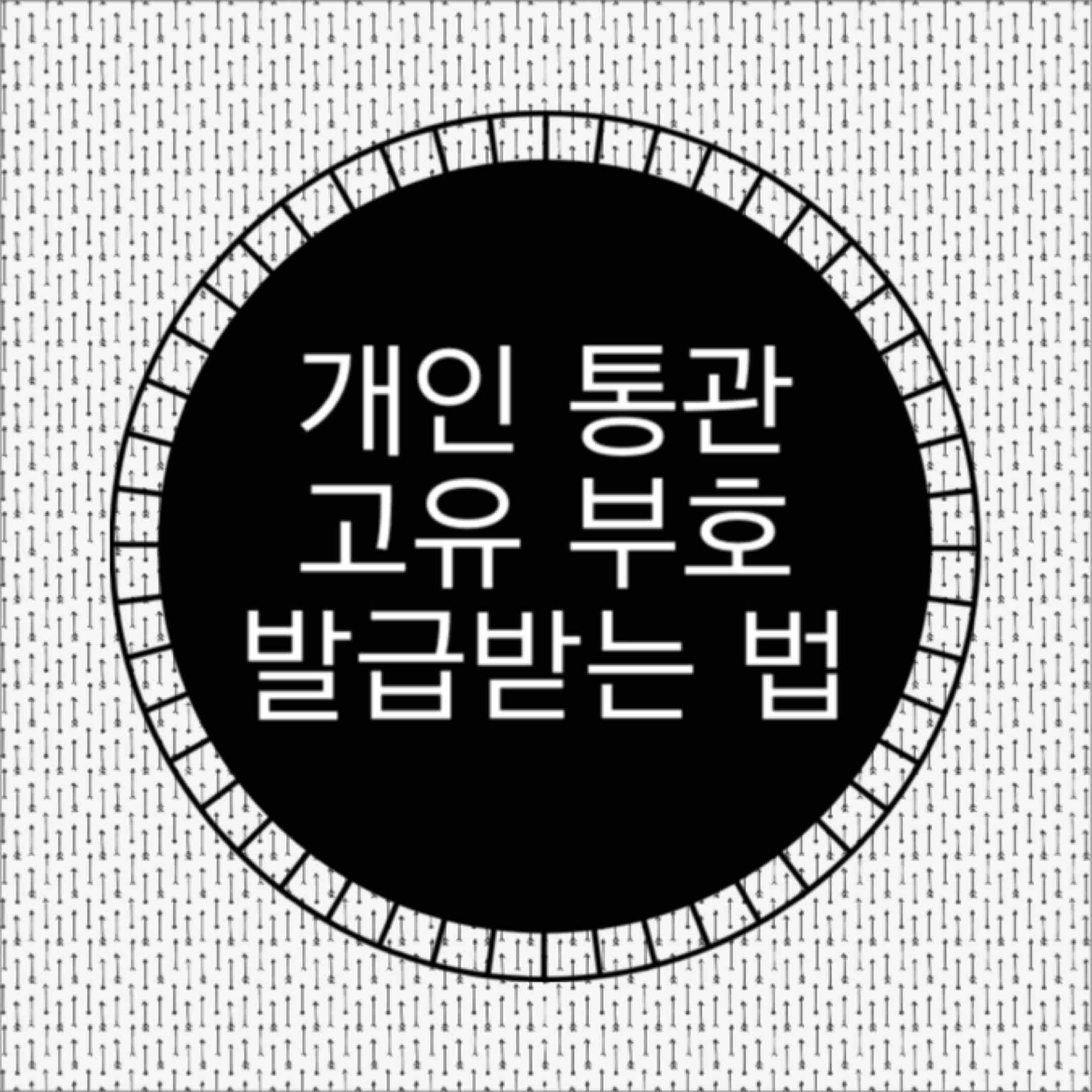  개인통관 고유부호 발급 조회 모바일로 가능