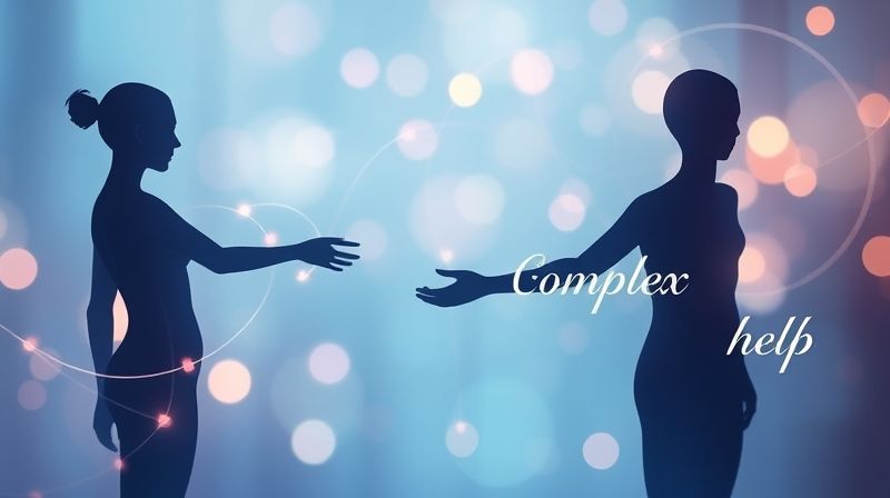 콤플렉스 극복을 위해 다른 사람에게 도움받는 이미지