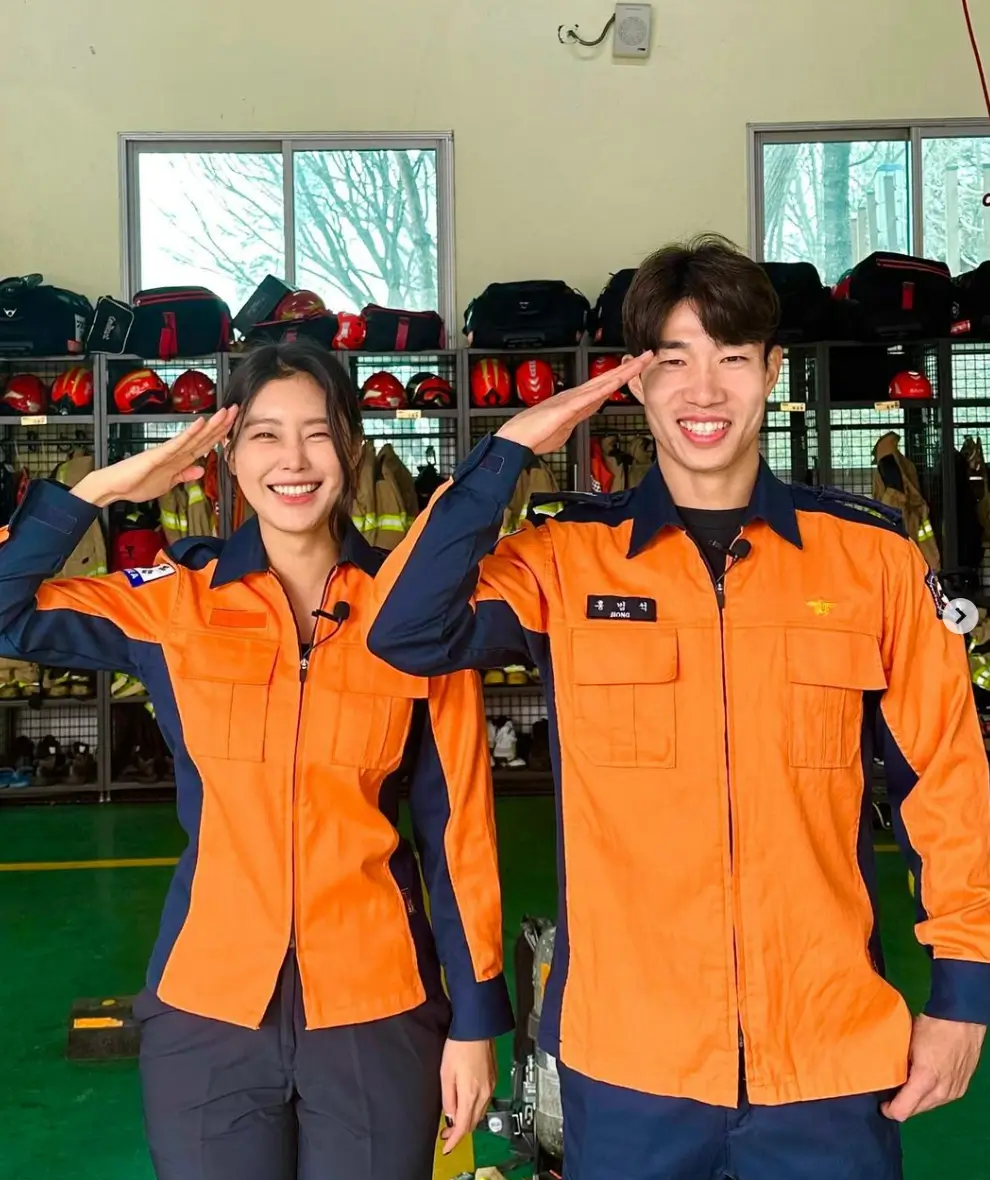 피지컬2에 같이 출연한 강소연과 홍범석이 찍은 사진