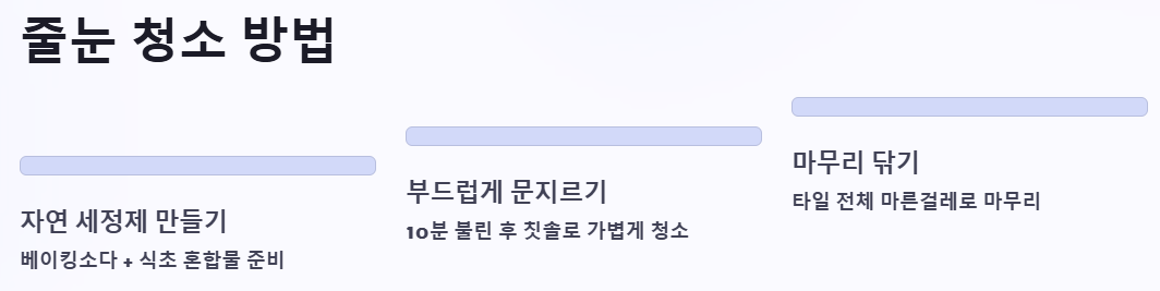 줄눈 청소 방법 예시