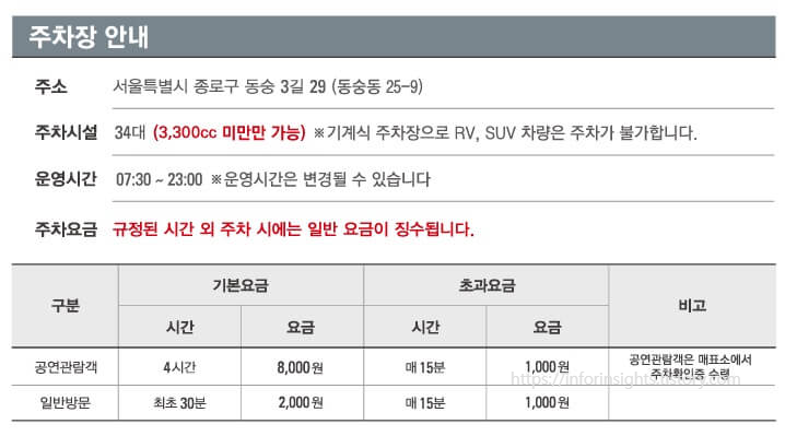 인터파크 유니플렉스 주차장