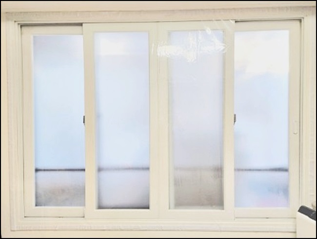 창문 우레탄 방풍비닐 시공사진