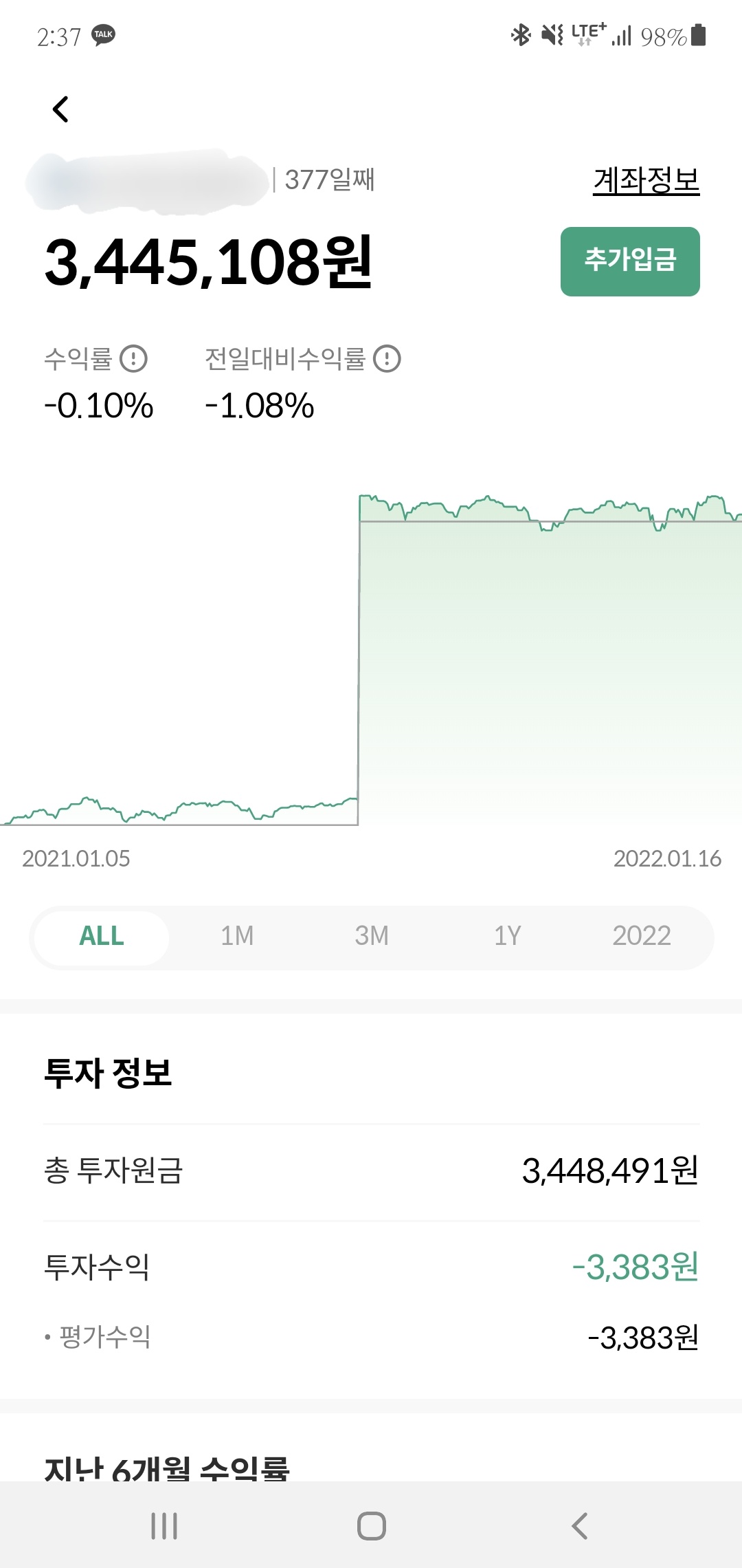  [AI 투자 어플] 파운트 Fount 후기_펀드 377일째 운용,