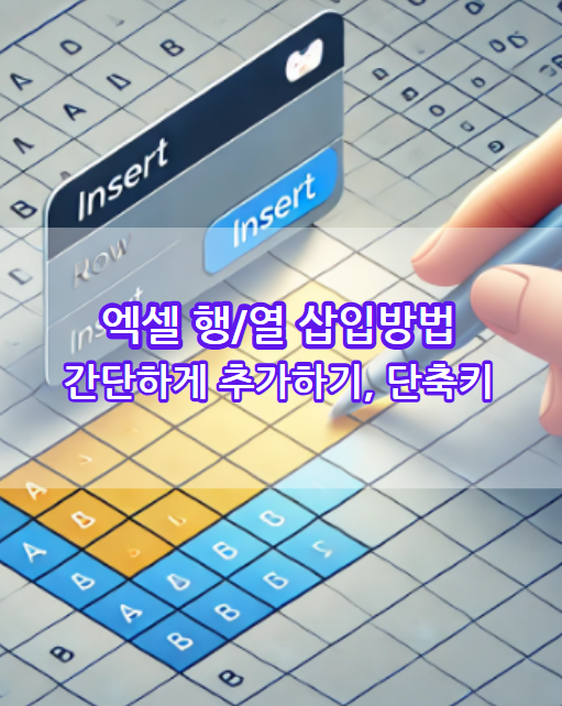 엑셀 행/열 삽입방법 및 단축키 활용