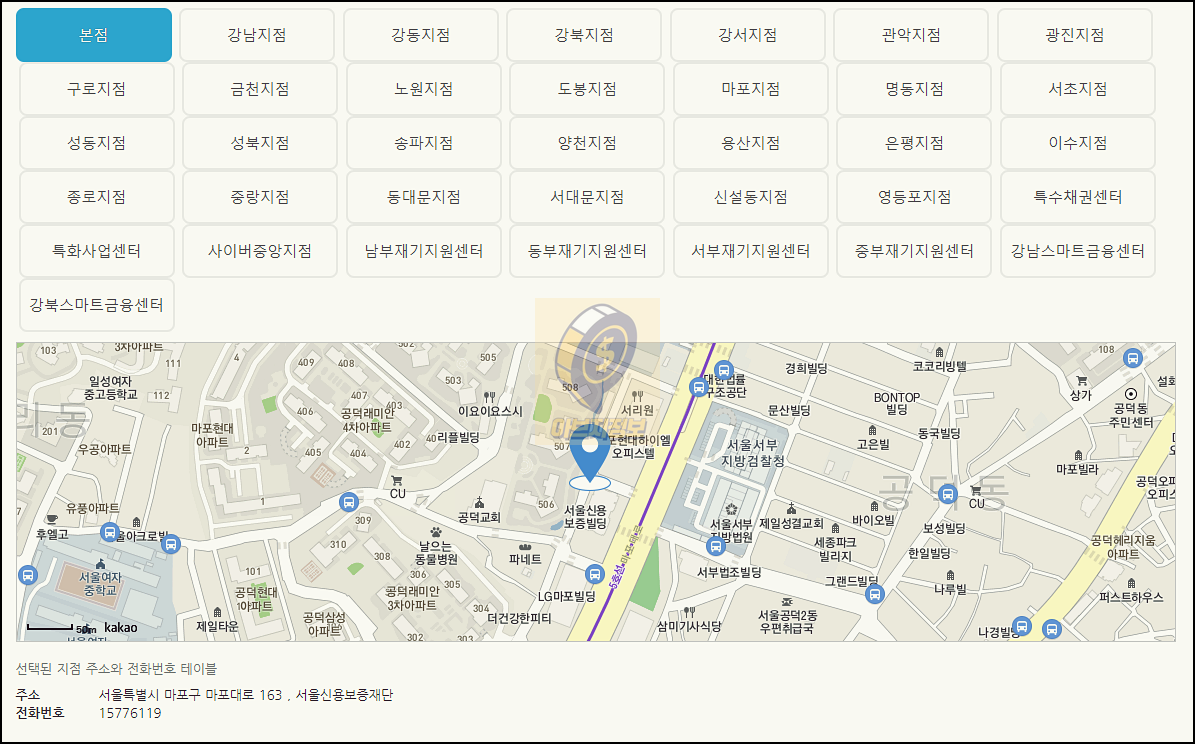 서울시자영업지원센터위치정보