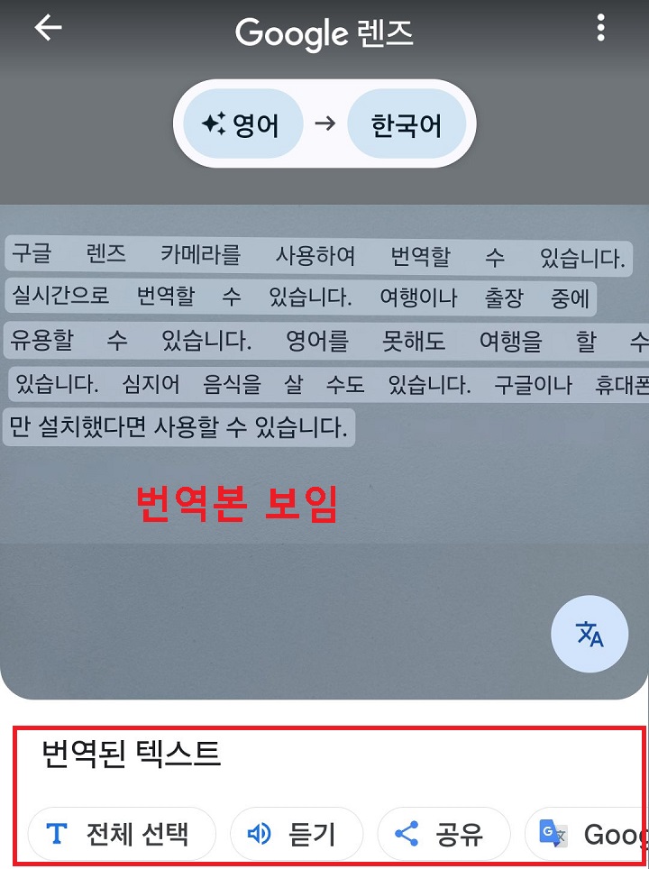 번역본 보임