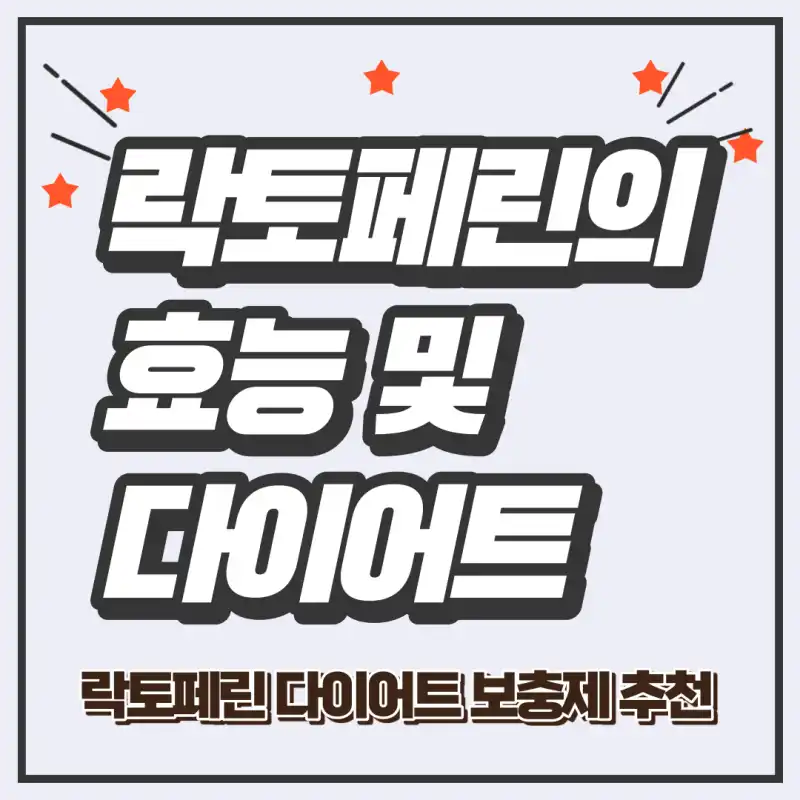 락토페린효능및 다이어트