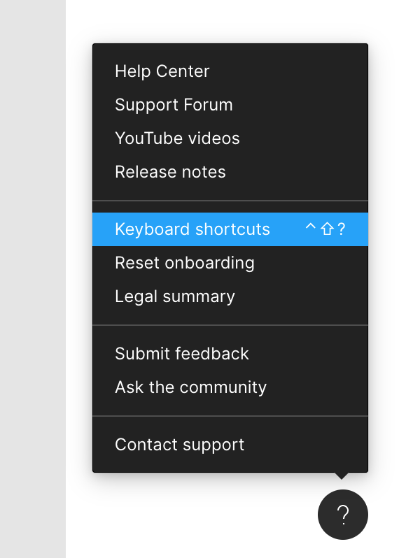 keyboard shortcut 누르기