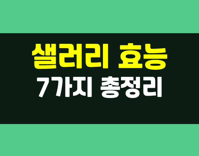  샐러리 효능 7가지와 부작용 총정리