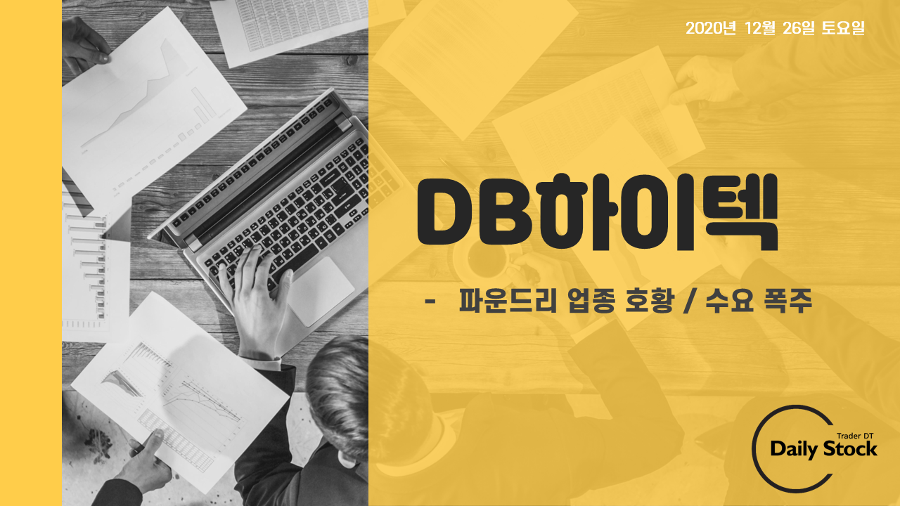  DB하이텍 주가 전망 - 파운드리 업종 호황, 삼성전자 신고가 효과
