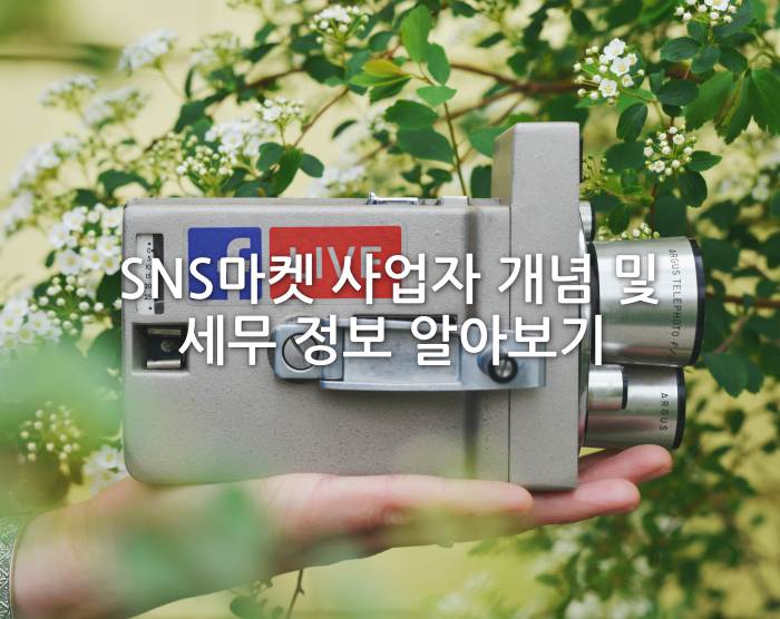 SNS마켓 사업자 개념 및 세무 정보 알아보기