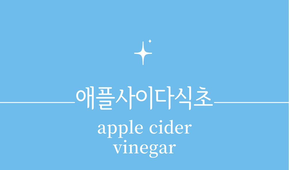 &#39;애플사이다식초비니거(apple cider vinegar)&#39;