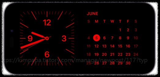 아이폰 iOS 17 스탠바이 시계 위젯 추가 설정 방법