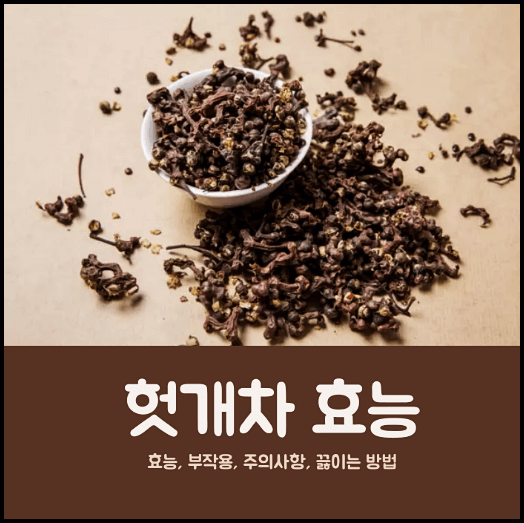  헛개차 효능 및 부작용