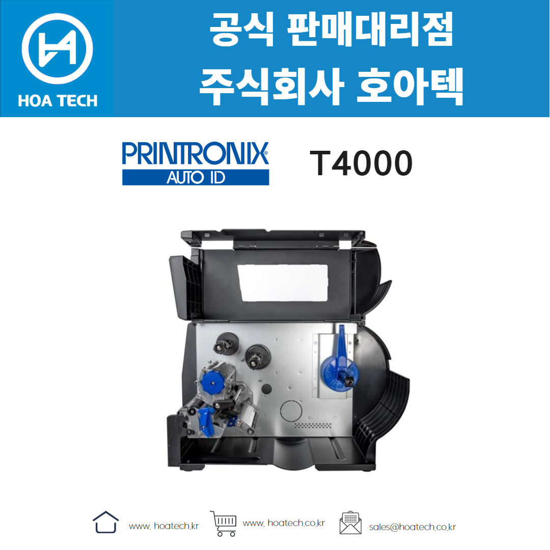 프린트로닉스, PRINTRONIX, T4000, 열전사, 감열, RFID, 산업용프린터, T4204, T4304, RFID프린터