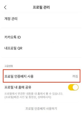카톡 멀티프로필 확인법 1