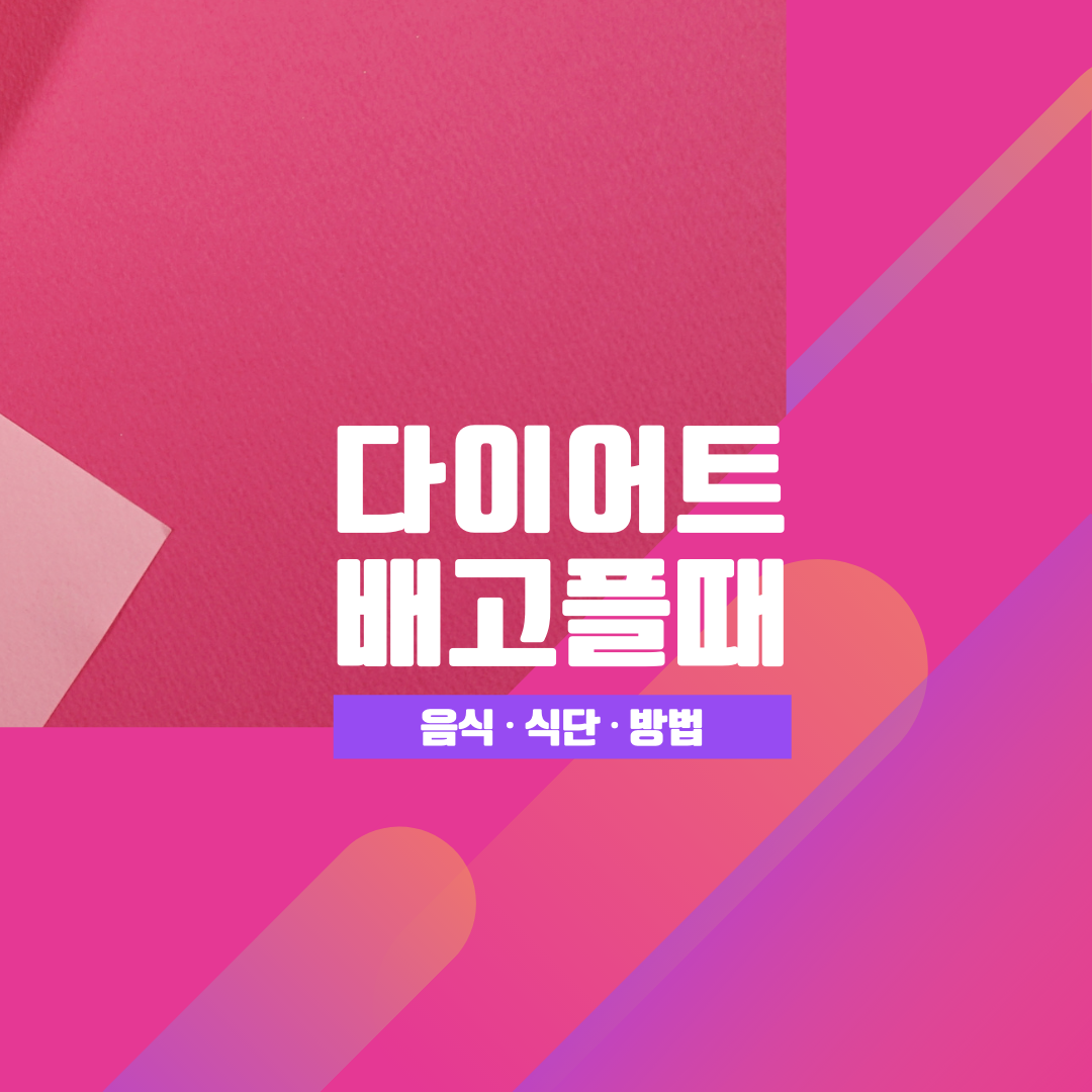  다이어트 중 배고플때 좋은 음식 식단