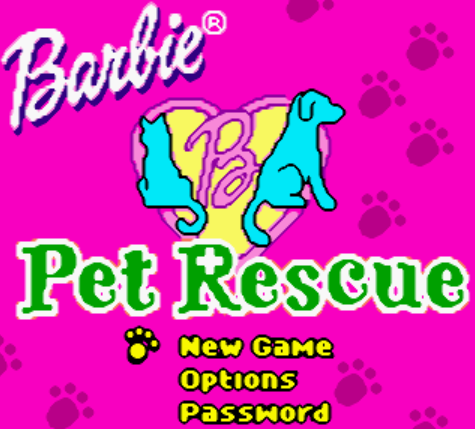  (GBC / USA) Barbie Pet Rescue - 게임보이 컬러 북미판 게임 롬파일 다운로드