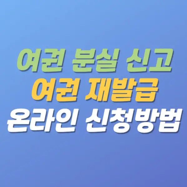 여권분실신고-여권재발급-온라인신청방법