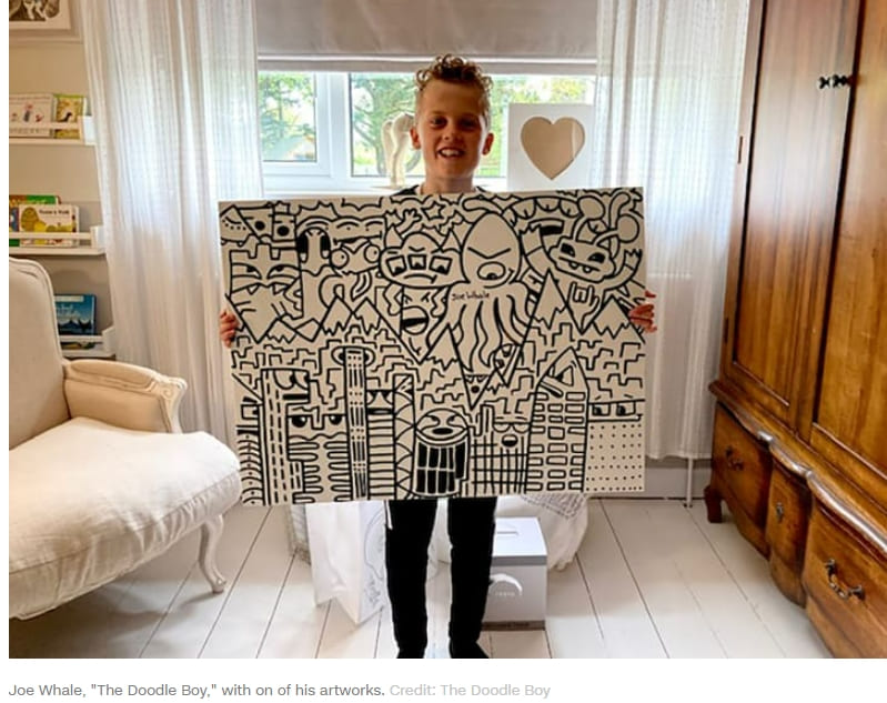 12살 어린 낙서가, 나이키 디자이너 발탁 VIDEO: Shrewsbury Doodle Boy, 12, signs Nike deal